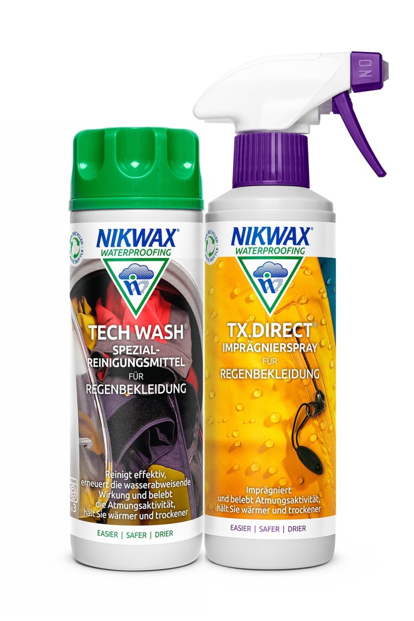 VAUDE Nikwax Set 2x 300ml TECH WASH + TX.DIRECT Flüssig-Waschmittel und Imprägnier-Spray