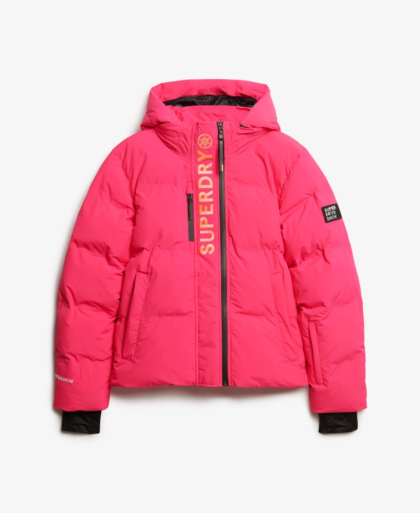 SUPERDRY ® Kastige Ski-Steppjacke mit Kapuze 